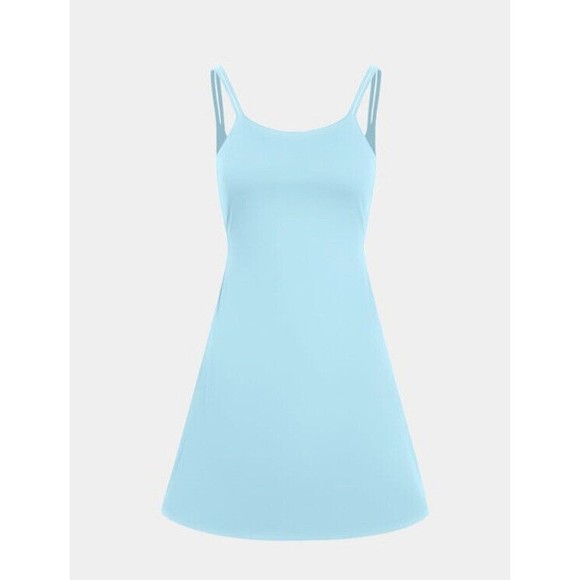 HALARA Dress Women’s Medium Blue NWT Cloudful Fabric Twisted Exercise Athleisure - Picture 4 of 8